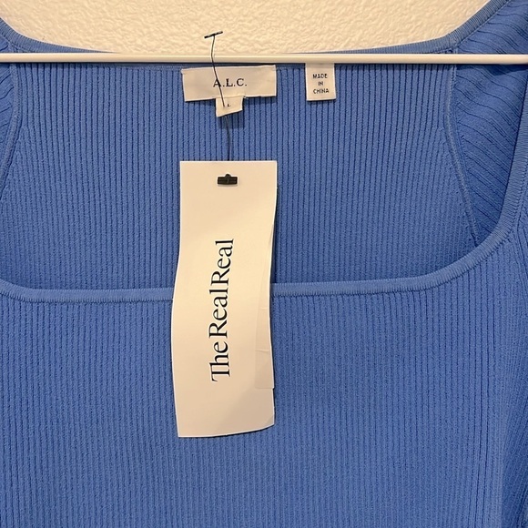 A.L.C. CLARA BLUE ASYMMETRICAL CUTOUT DRESS - Picture 7 of 8